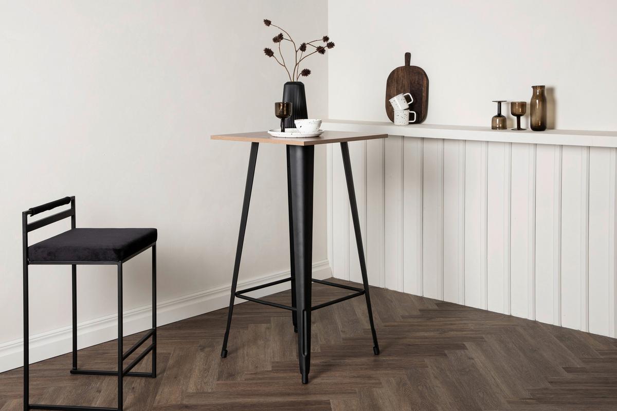 BARHOCKER TEMPE - Beige/Schwarz, Design, Holzwerkstoff/Metall (60/105/60cm) - Livetastic