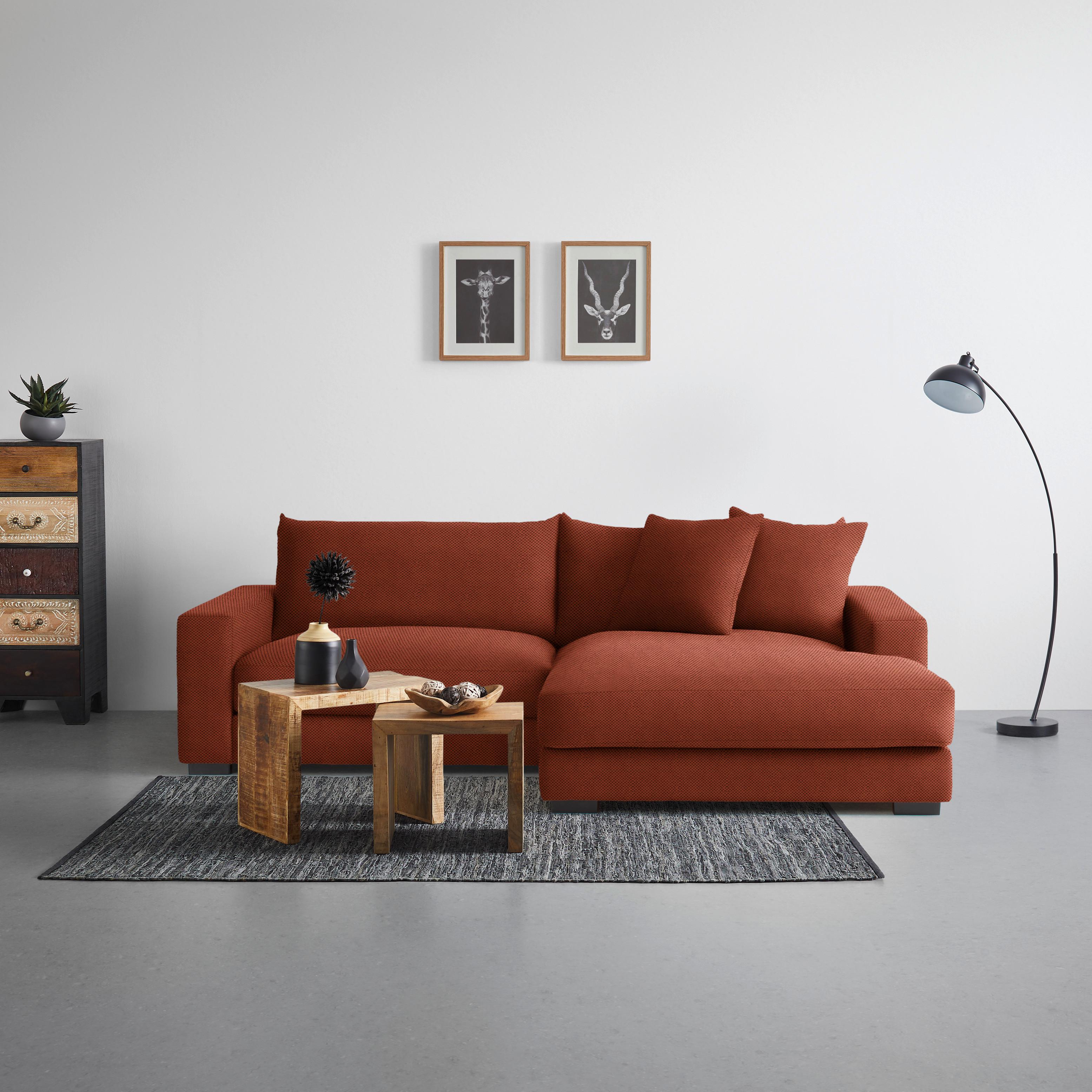 Ecksofa Pedro Terracotta - Terracotta, MODERN, Textil (265/83/180cm) - Mömax