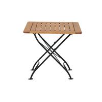 Siena Garden Gartenklapptisch ca.80x80x78cm Robinie - Robinienfarben/Schwarz, KONVENTIONELL, Holz/Metall (80/80/78cm) - Siena Garden