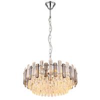 HÄNGELEUCHTE 63109H - Klar/Chromfarben, Konventionell, Glas/Kunststoff (59/132cm) - Globo
