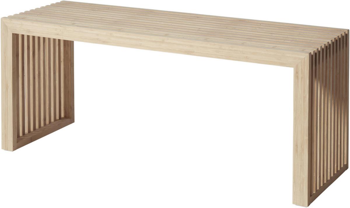 Sitzbank ''Rib'', aus Echtholz, Bambusfarben - Naturfarben, KONVENTIONELL, Holz (104/43/35cm) - MID.YOU