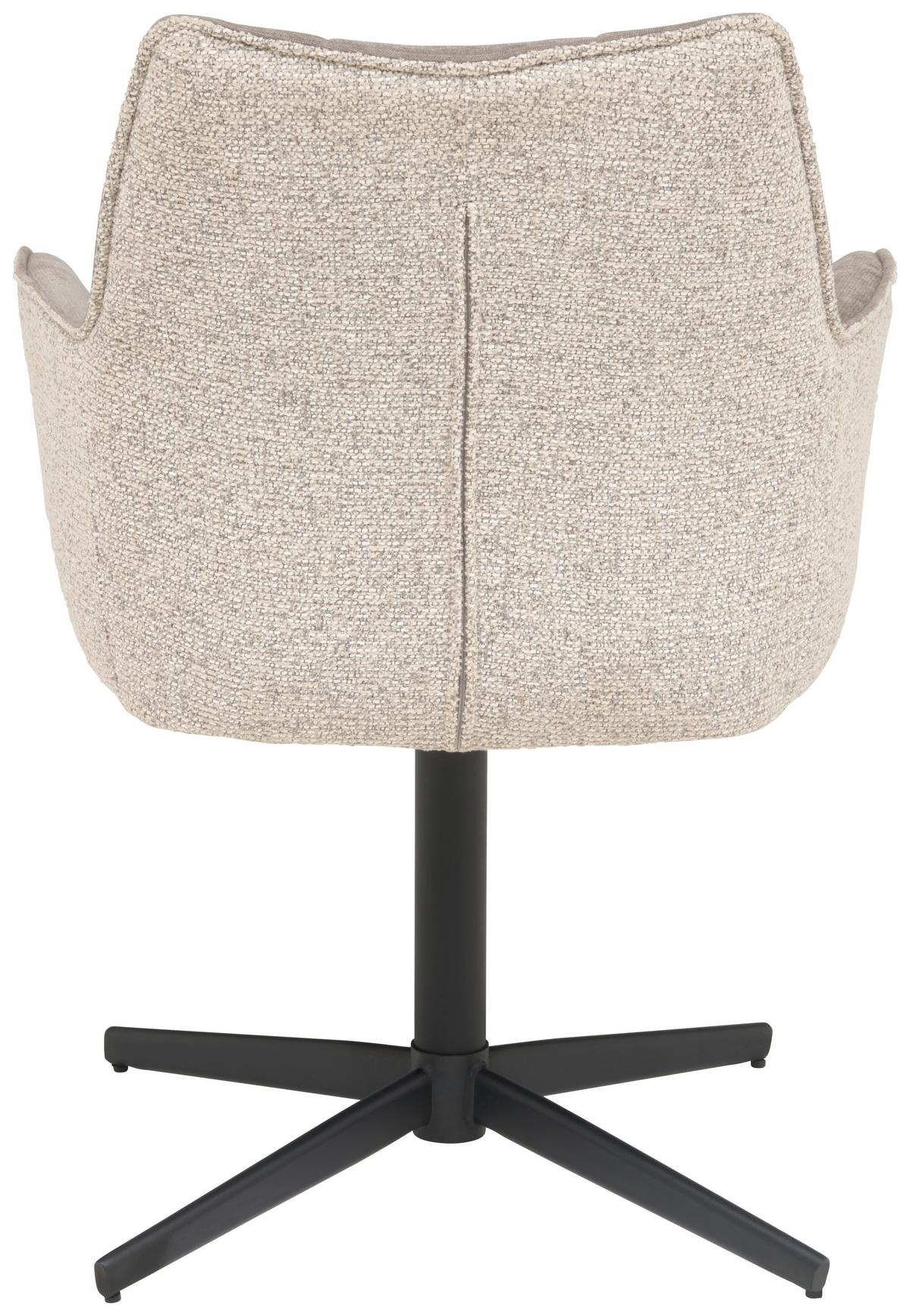 KRZESŁO Z PODŁOKIETNIKAMI KEREM - antracytowy/czarny, Konventionell, metal/tkanina (62/85/62cm) - MID.YOU