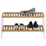 Schuhregal Weiß/Naturfarben - Naturfarben/Weiß, MODERN, Holz/Holzwerkstoff (70/36/30cm) - Mömax modern living