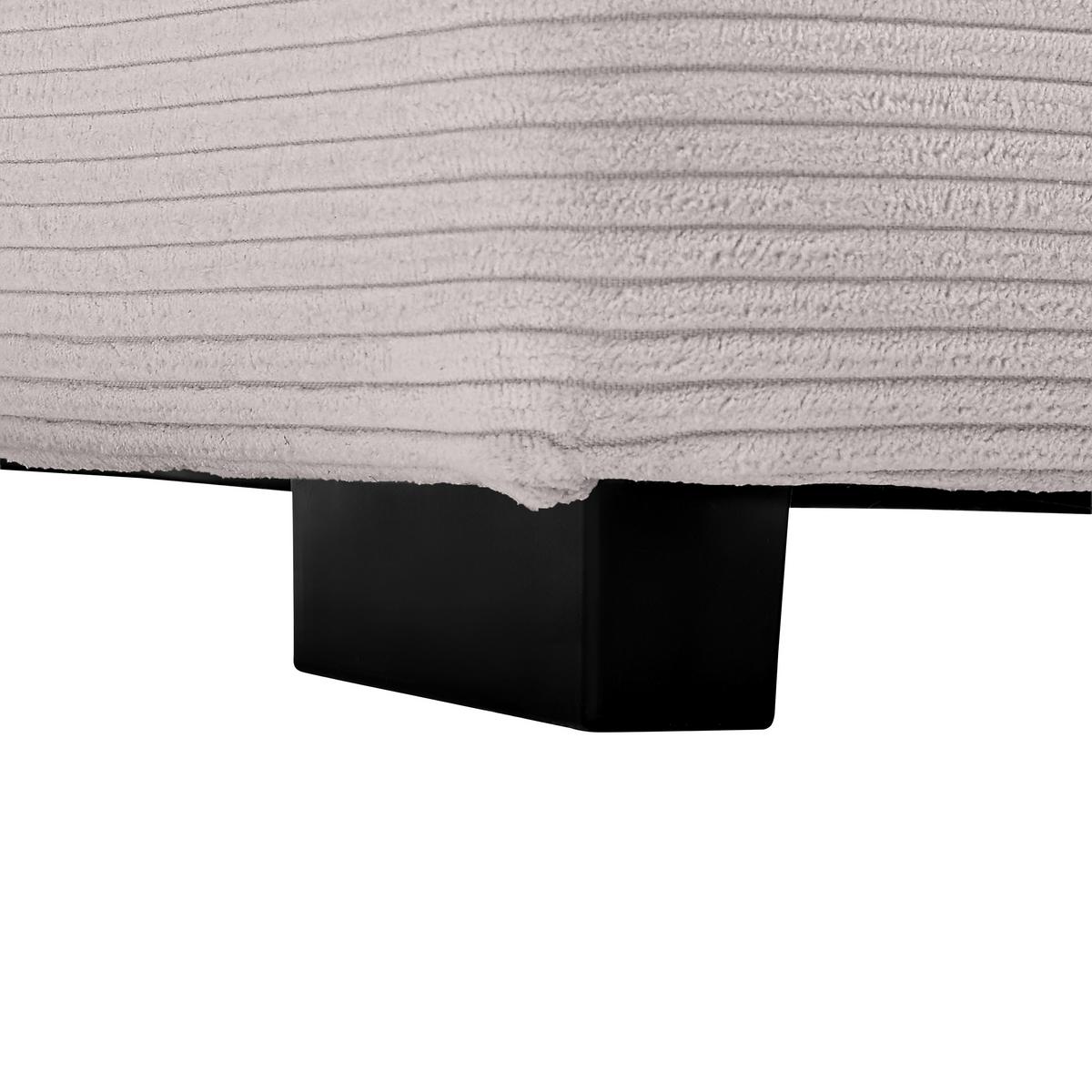 Ecksofa Pedro Rosa - Schwarz/Rosa, MODERN, Kunststoff/Textil (190/300cm) - Mömax