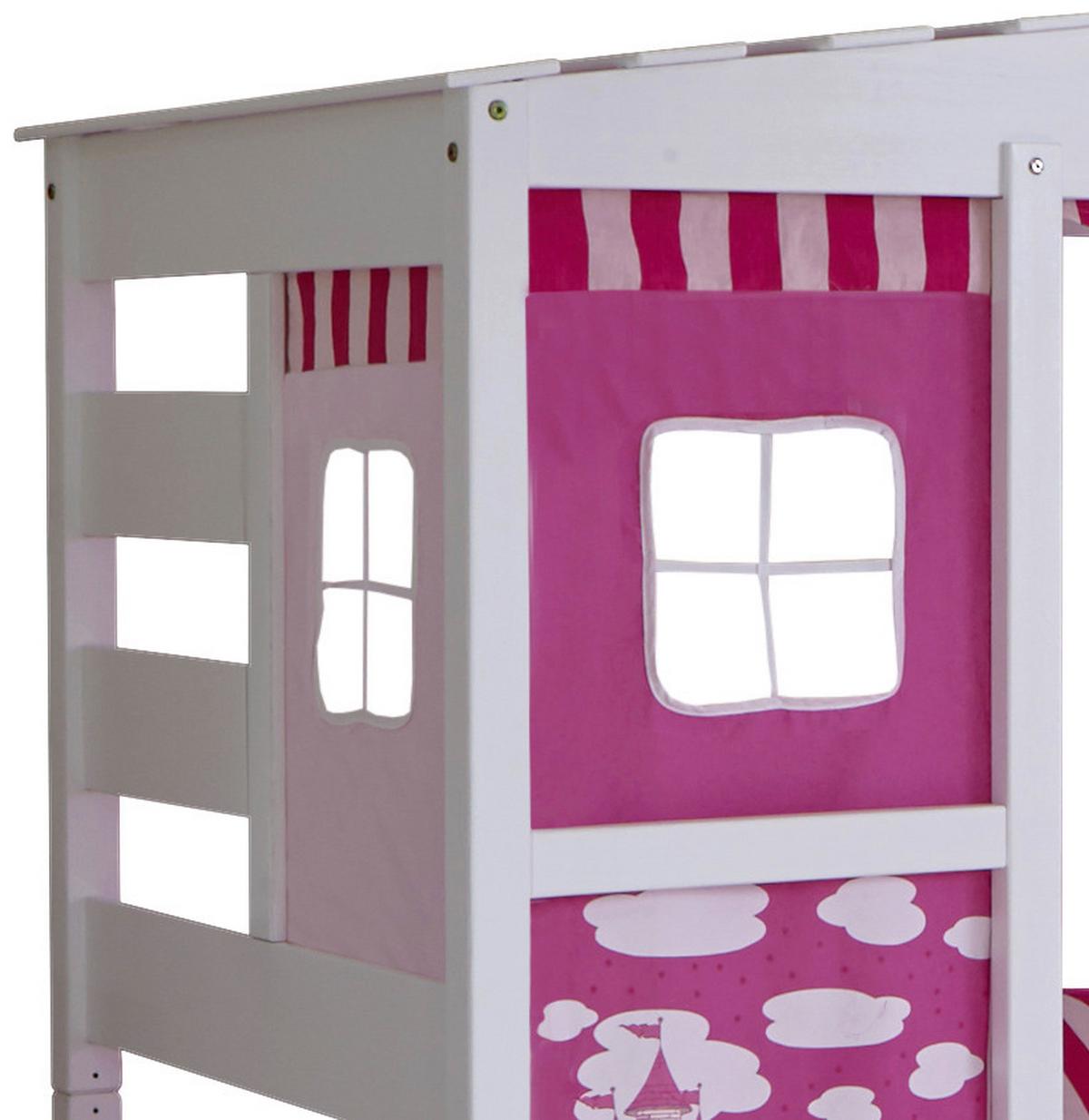 Igralna Postelja Lio, 90x200, Roza, Predal - pink/bela, Moderno, les (90/200cm) - MID.YOU