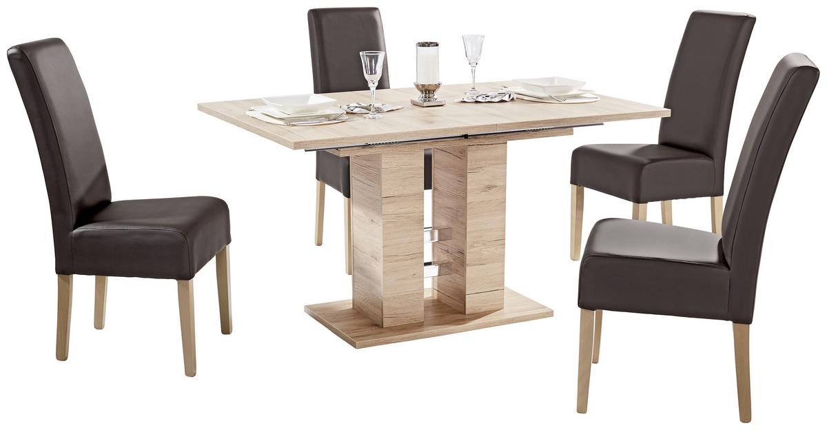 Raztegljiva Miza Helena, Barva Hrasta, 140-220 X 90 Cm - barve hrasta, Konvencionalno, leseni material (140-220/76/90cm) - Mömax