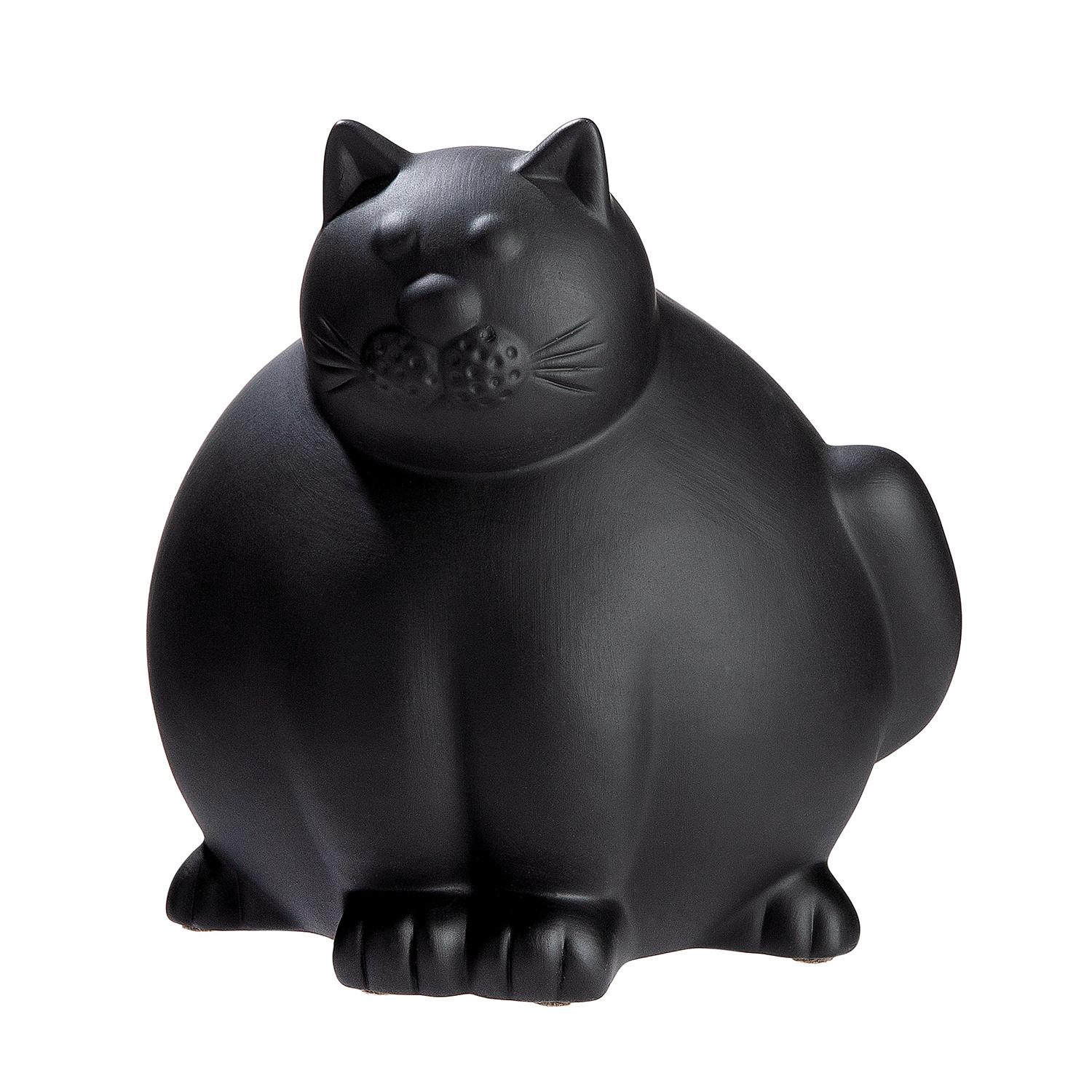 Dekokatze Molli Schwarz - Schwarz, Basics, Keramik (27/30/26cm)