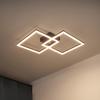 LED-TAKLAMPA CORVIN - opal/svart, Modern, plast (55,8/39,5/6,7cm) - Mömax