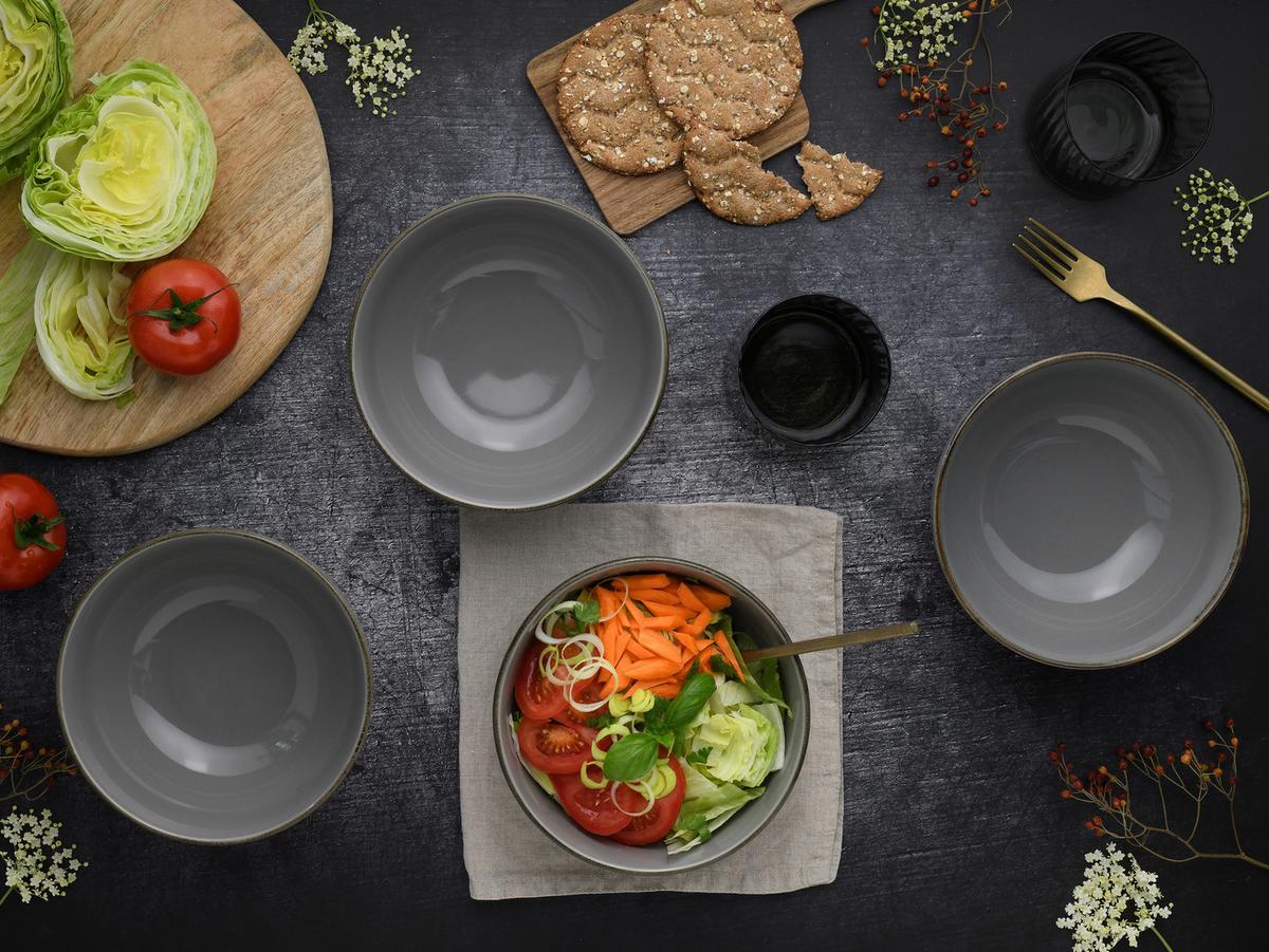 Set Posod Stone, 4-Delni - siva, Design, keramika (17,5cm) - Creatable