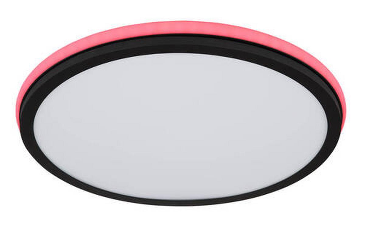 Stropna Led-svetilka Jaxxi, S Sijalko - črna/opal, Design, kovina/umetna masa (45/7cm) - Globo