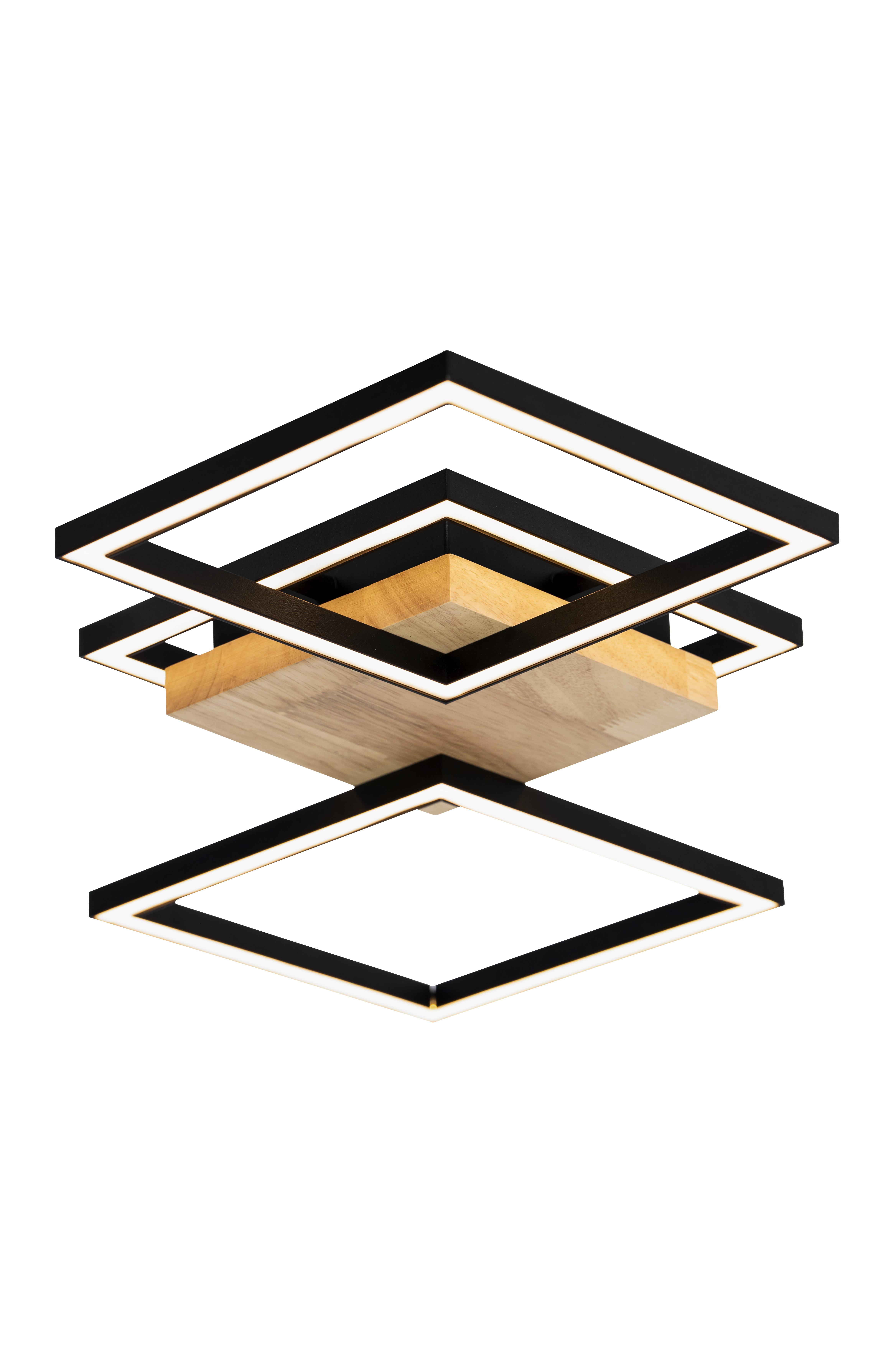 LAMPA SUFITOWA LED RIO *SBN* - kolor naturalny/czarny, Basics, tworzywo sztuczne/metal (63/27,5/5,7cm) - Novel