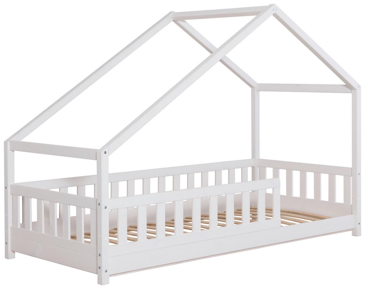 Hausbett Lou ca. 120x200 cm Holz Weiß - Naturfarben/Weiß, MODERN, Holz (120/200cm) - MID.YOU