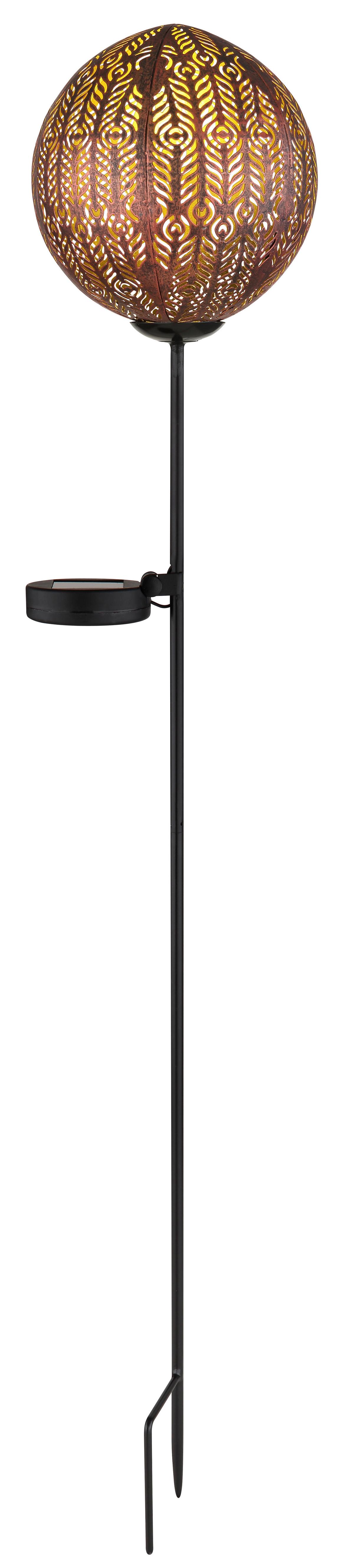 Solarna Svetilka Hilda, S Sijalko - črna/barve bakra, Basics, kovina/umetna masa (15,5/90cm) - Globo