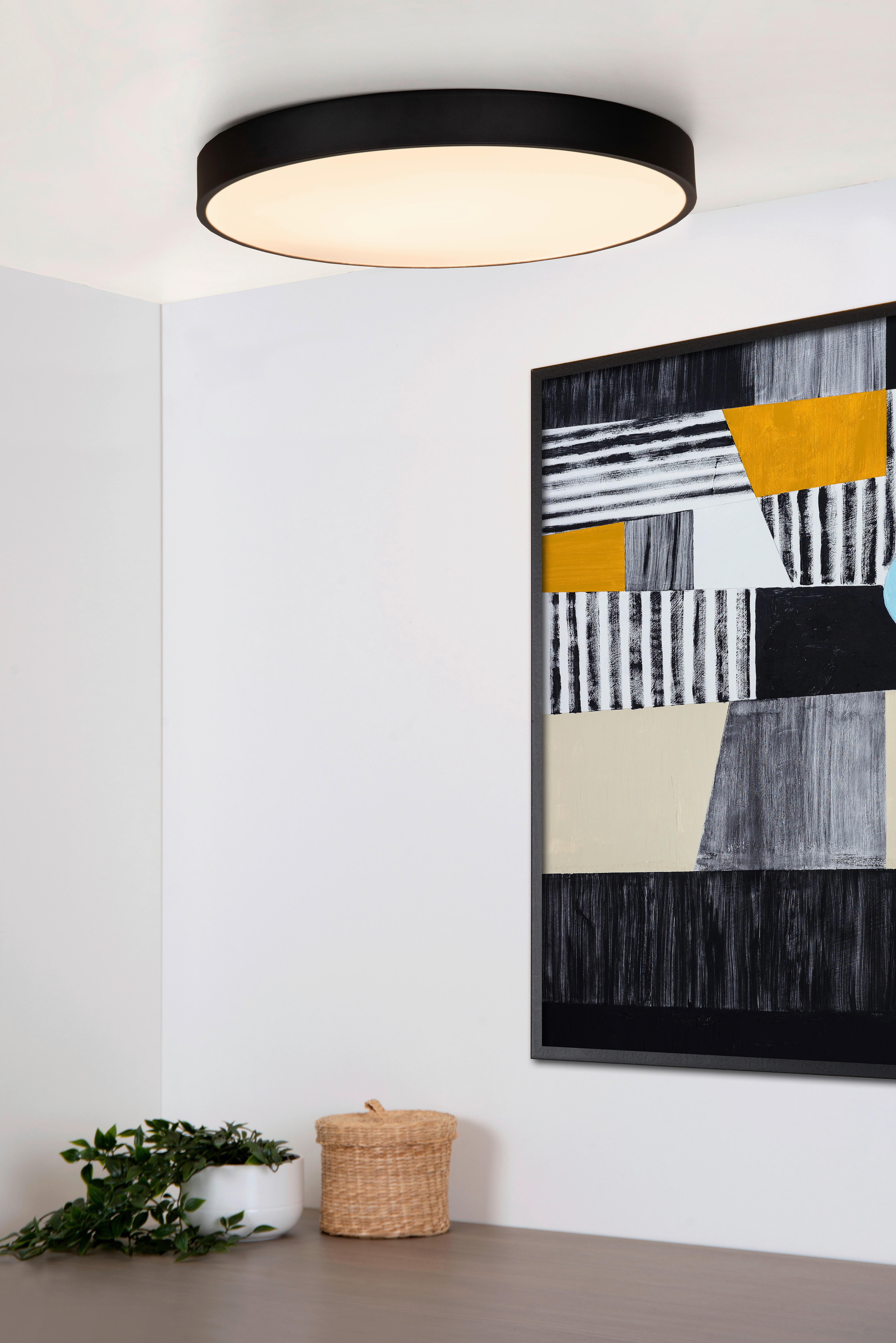 LAMPA SUFITOWA LED 79185/50/30 UNAR - czarny, Konventionell, tworzywo sztuczne/metal (49.5/49,5/5cm) - Lucide