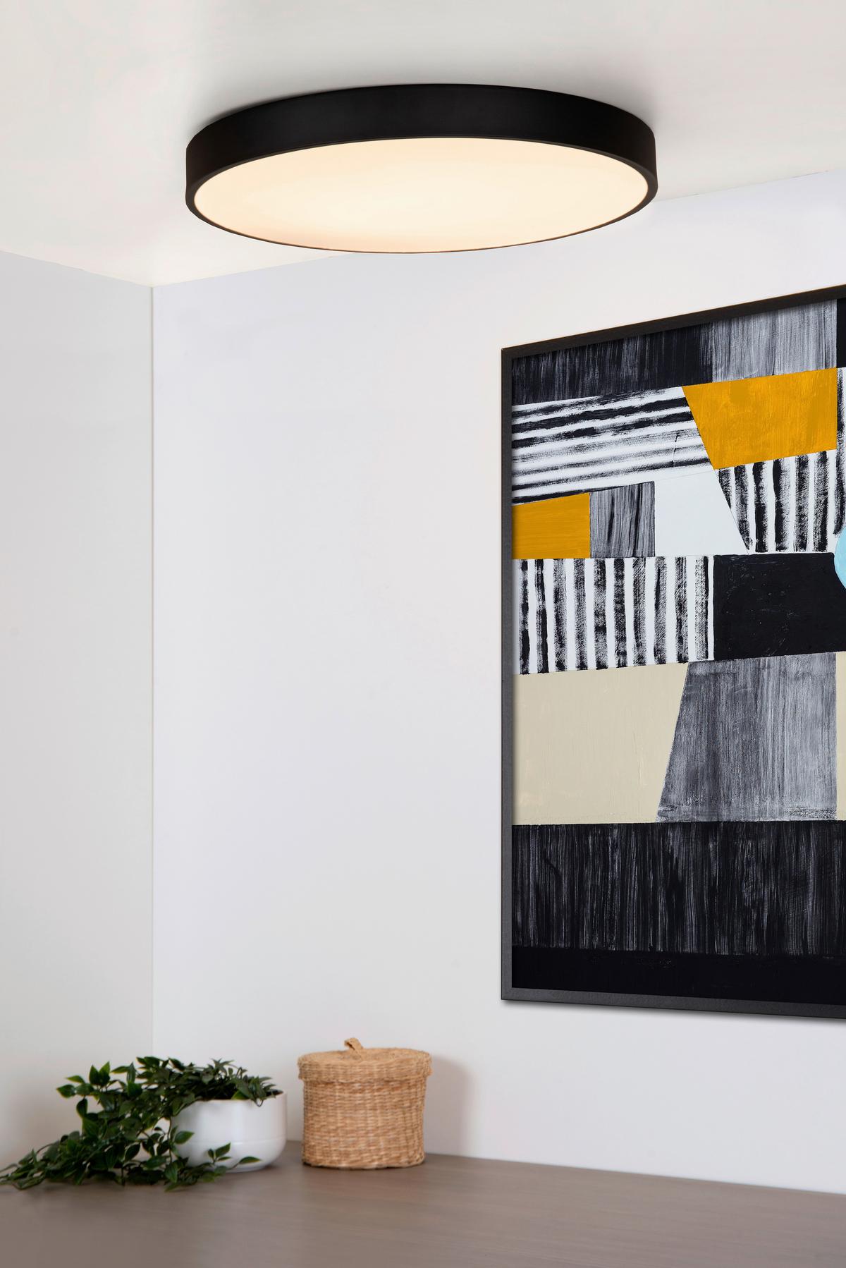 LAMPA SUFITOWA LED 79185/50/30 UNAR - czarny, Konventionell, tworzywo sztuczne/metal (49.5/49,5/5cm) - Lucide