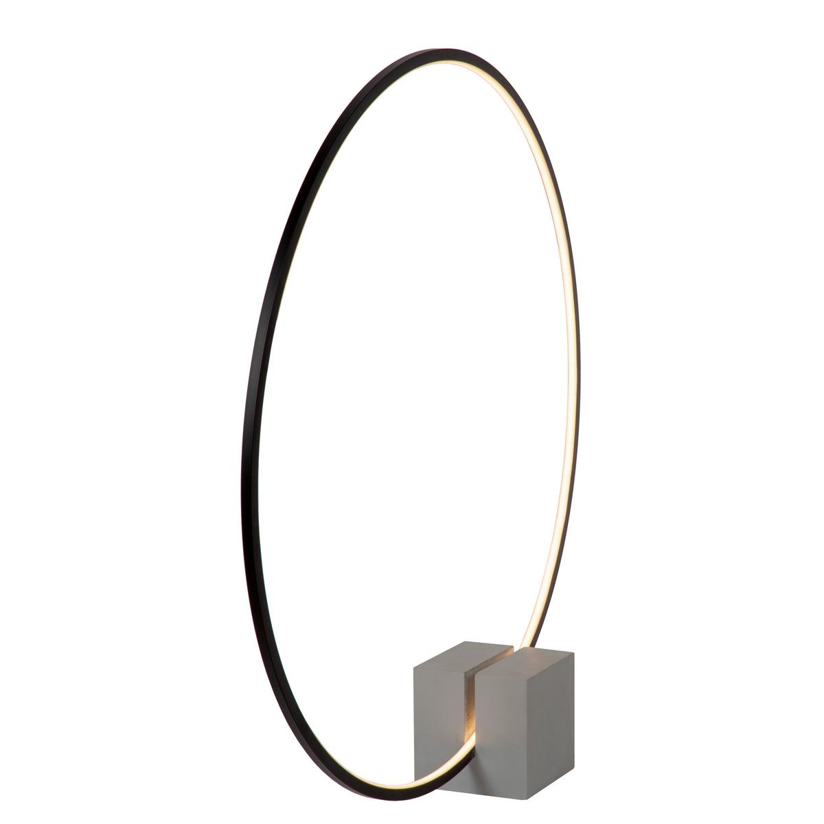 Led-stehleuchte 05555/24/30 Cirkelis - Schwarz, Konventionell, Metall (80/14/83cm) - Lucide
