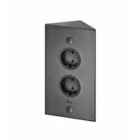 Steckdosenelement 410889 Schwarz - Schwarz, MODERN, Kunststoff/Metall (20/11,5/8,3cm) - Vogt