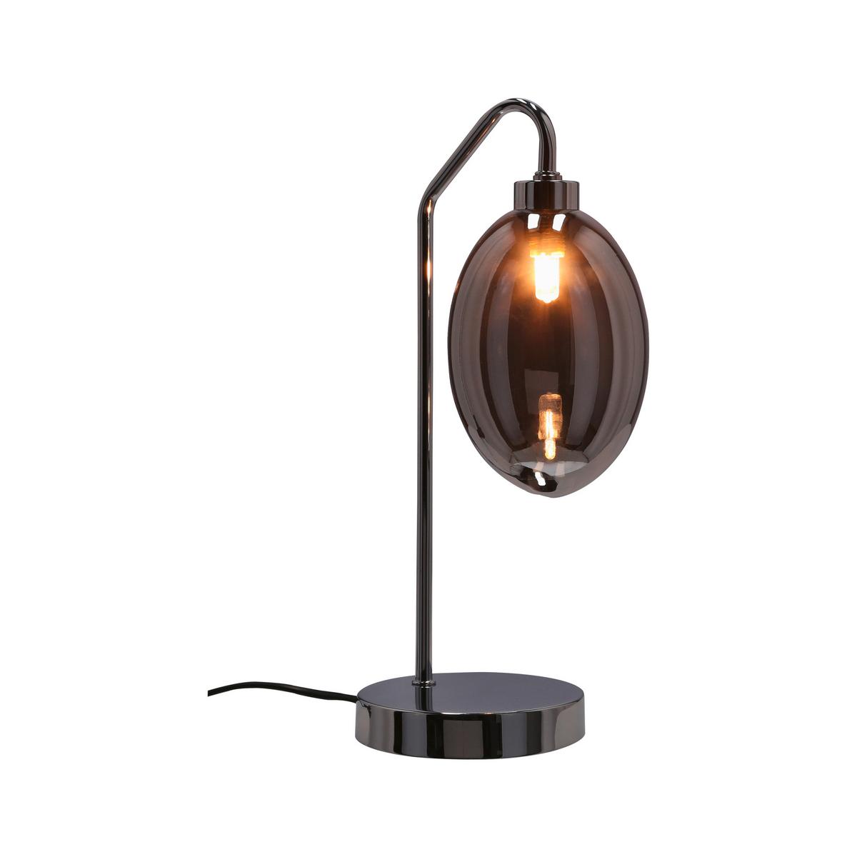 Stolna Svjetiljka Lukka - boje oplemenjenog čelika/boje kroma, Design, staklo/metal (13/16/36cm)