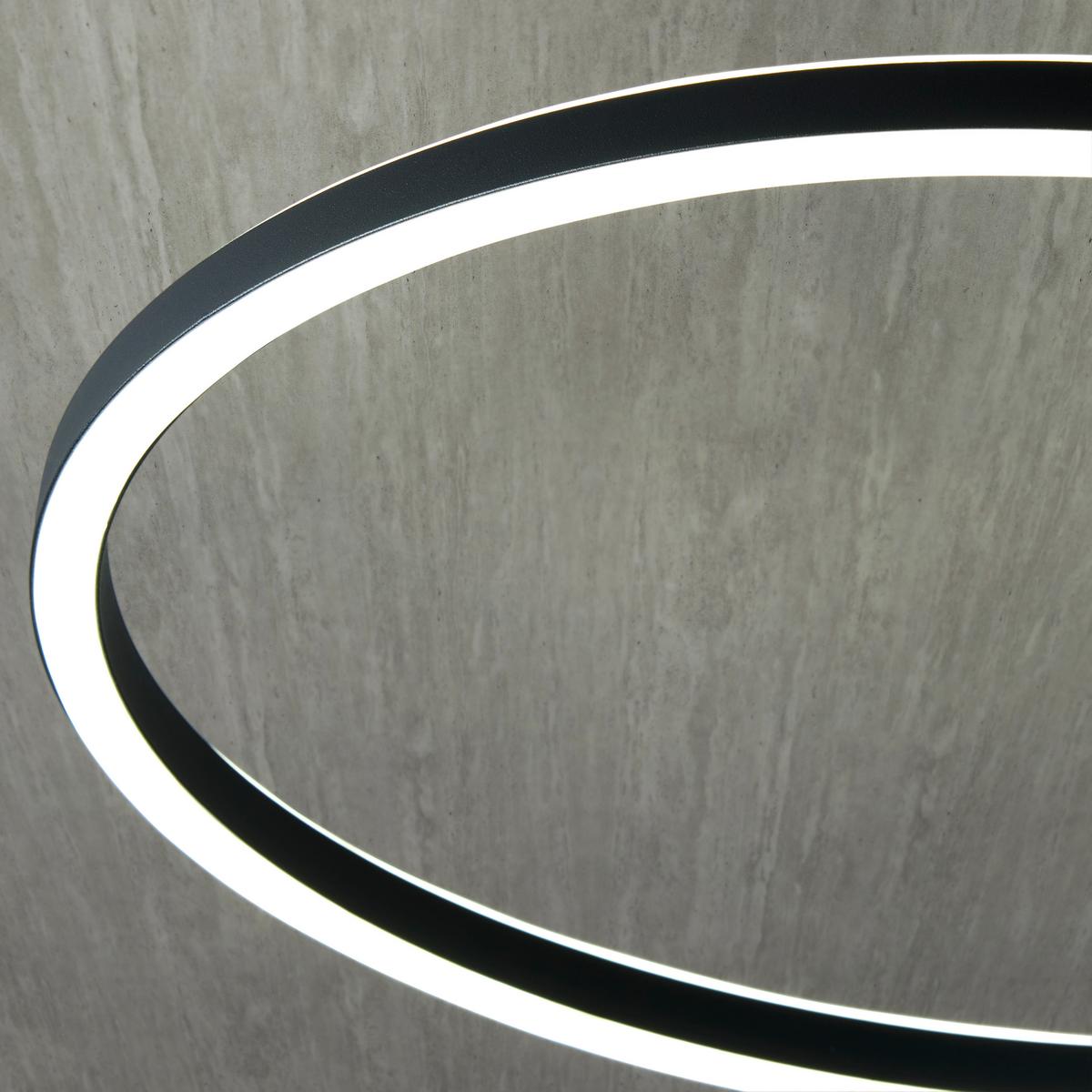 Led Mennyezeti Lámpa Elian - fekete, Modern, műanyag/fém (71/45/13cm) - Visiona