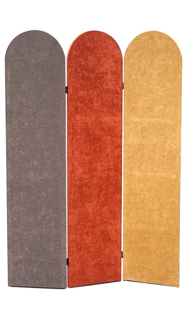 SKÄRMVÄGG DIDI -EXKLUSIV- - brun/grå, Klassisk, trä/textil (120/170/2cm) - Mömax