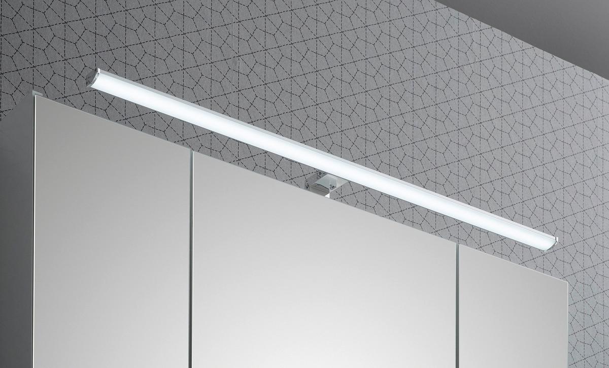 SZAFKA Z LUSTREM JESSI III - biały/kolor chromowy, Konventionell, materiał drewnopochodny/metal (105/70/16cm) - Xora