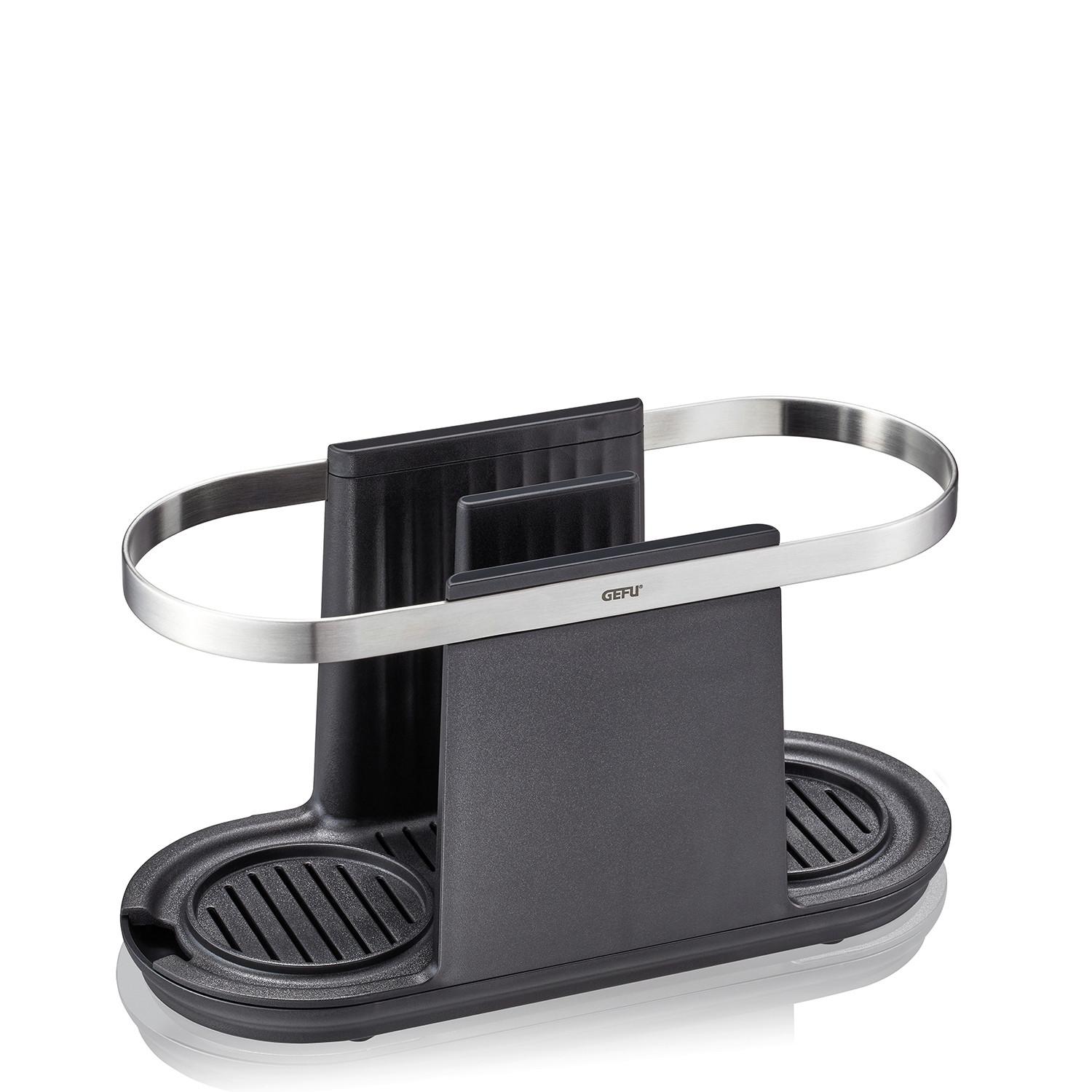 ORGANIZER DO ZLEWOZMYWAKA 29254 - kolor srebrny/czarny, Design, tworzywo sztuczne/metal (10/13/24cm) - Gefu