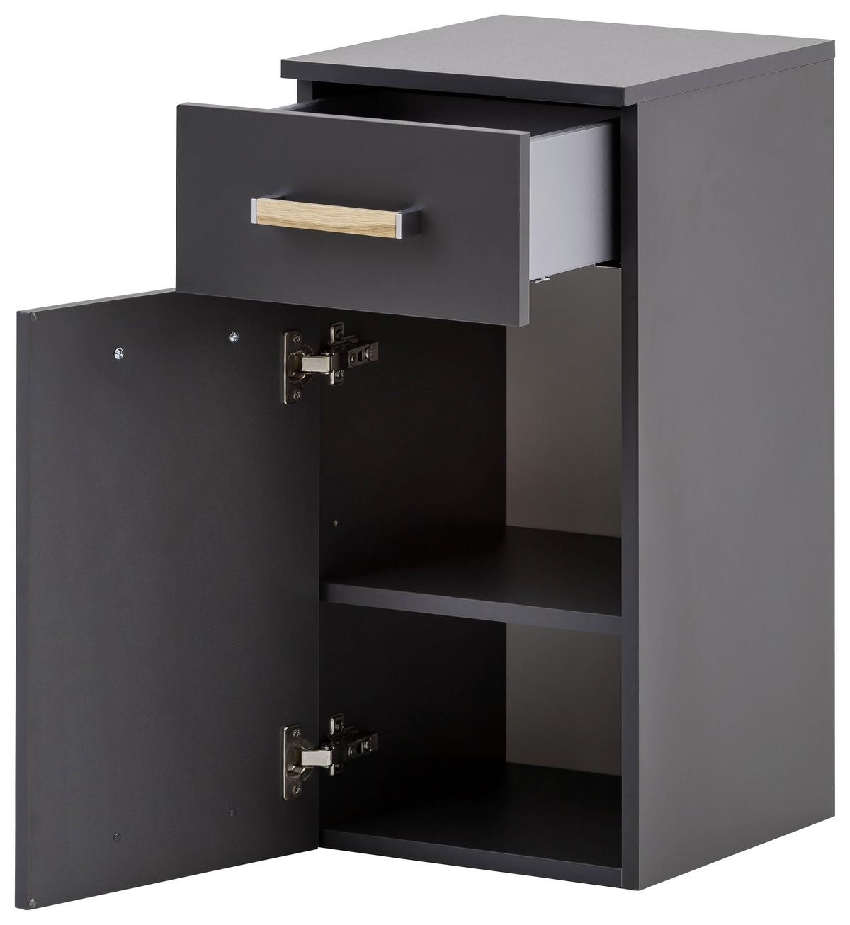 Spodnja Omarica Duo, Antracit - antracit, Konvencionalno, leseni material (32,7/67/35,3cm) - Stylife