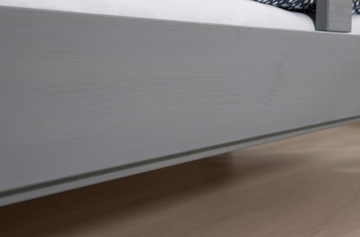 Bett Bennet mit Ausziehbett ca. 90x200 cm Hellgrau - Hellgrau, MODERN, Holz (90/200cm) - MID.YOU
