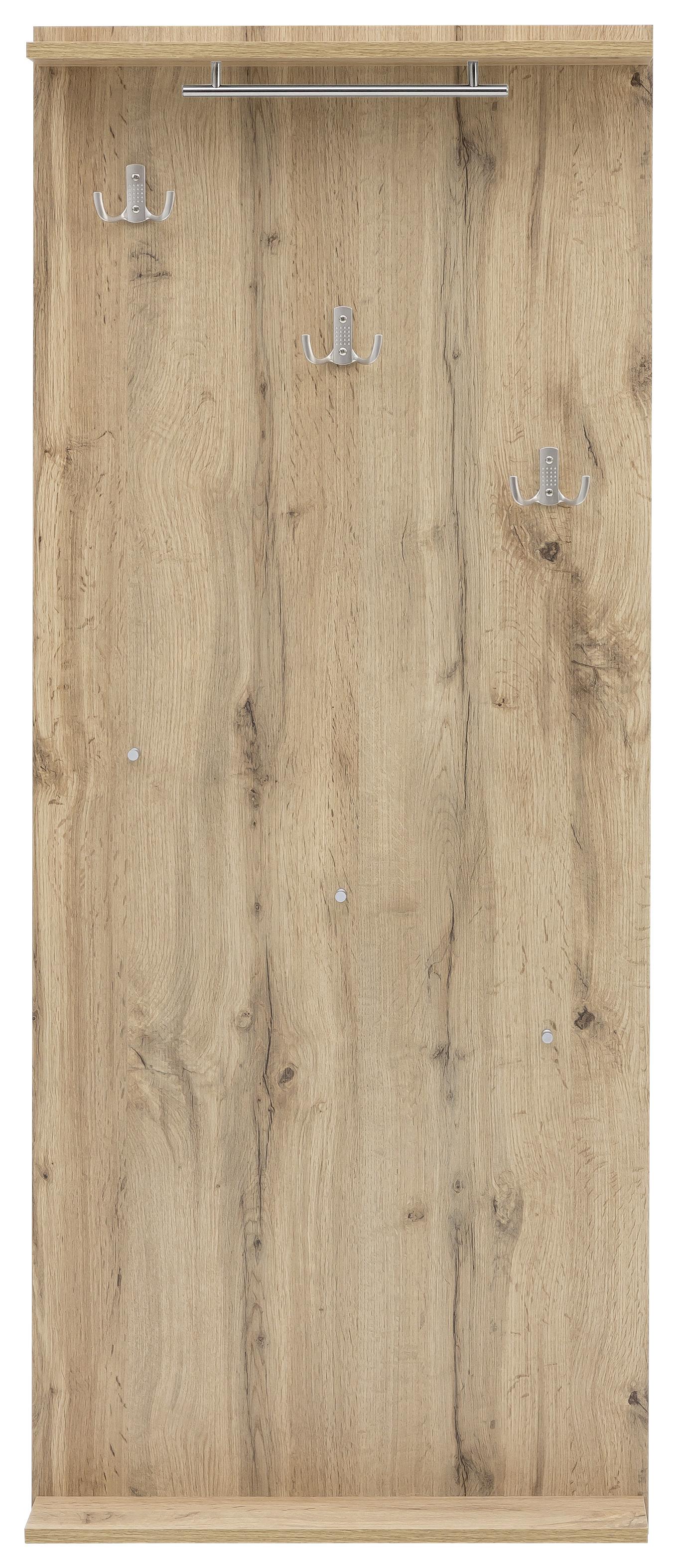 Garderobe "Pisa" , braun - Hellbraun/Eichefarben, Basics, Holzwerkstoff (60/150/13,2cm) - MID.YOU