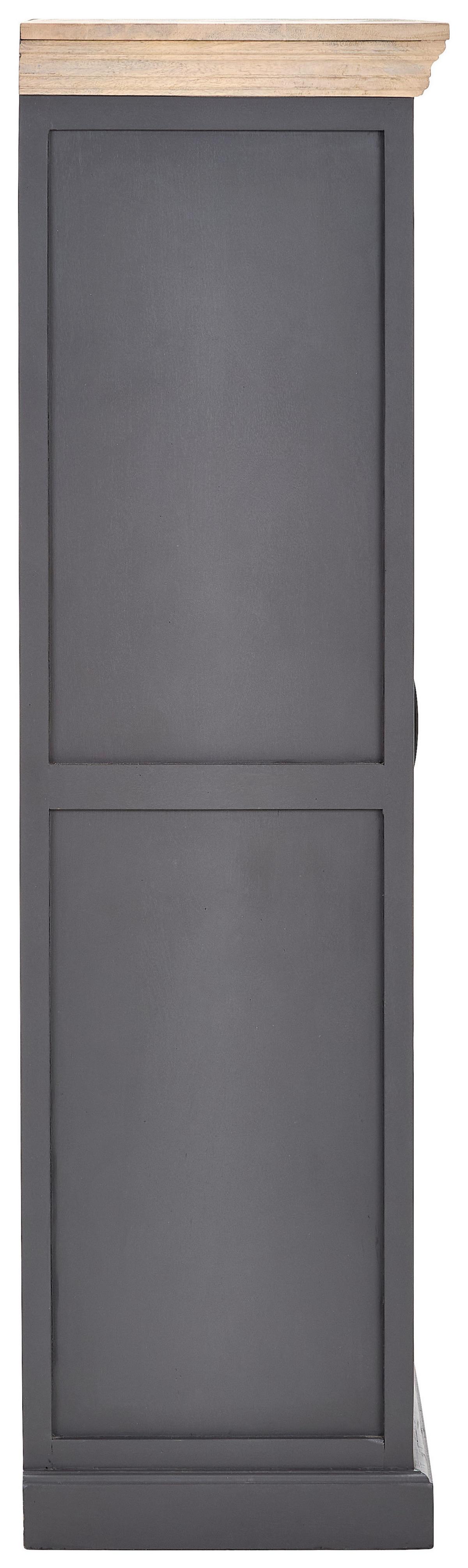 KOMODA WYSOKA HIGHBOARD - kolor naturalny/czarny, Natur, metal/drewno (100/145/40cm) - Livetastic