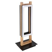 LED Asztali Lámpa 67266t Illa - sötétbarna/fekete, Design, műanyag/faalapú anyag (20/15/50cm) - Globo