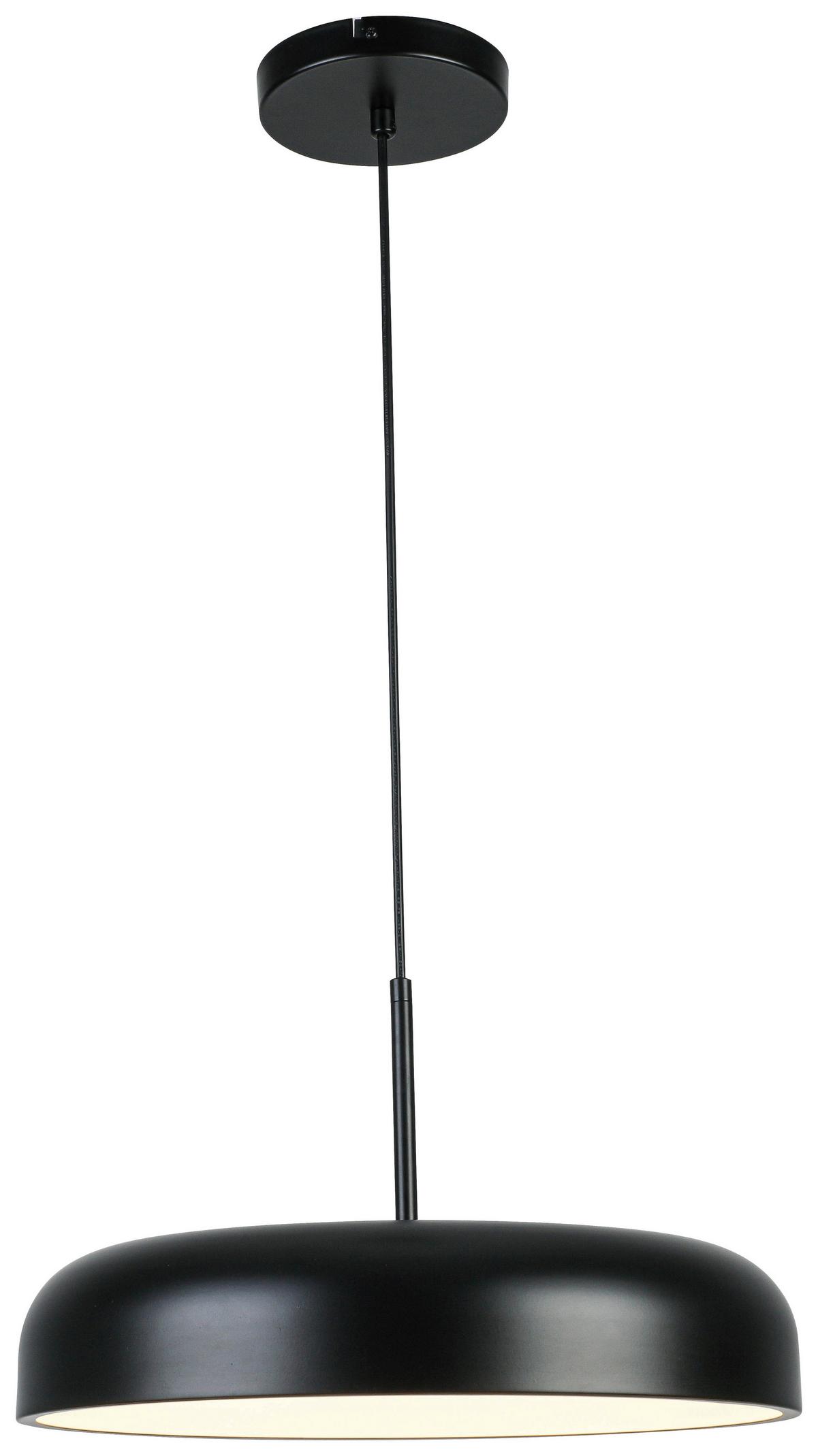 LED-Hängeleuchte Mike Schwarz/Weiß max. 36 Watt - Transparent/Schwarz, MODERN, Kunststoff/Metall (40/130cm) - Mömax