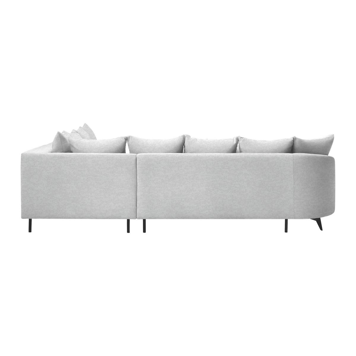 Ecksofa Axel Silberfarben - Silberfarben/Schwarz, MODERN, Textil/Metall (291/87/250cm) - Mömax