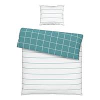 WENDEBETTWÄSCHESET KIRA WENDE COOLTEX - Blau/Weiss, Modern, Textil (160/210cm) - Modern Living