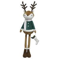 Dekorentier Reindeer Grün/Hellbraun - Hellbraun/Grün, Kunststoff/Textil (60/190/38cm) - Mömax