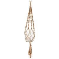 Ghiveci MAKRAMEE I - bej, Romantik / Landhaus, sticlă/materiale naturale (80cm) - Modern Living