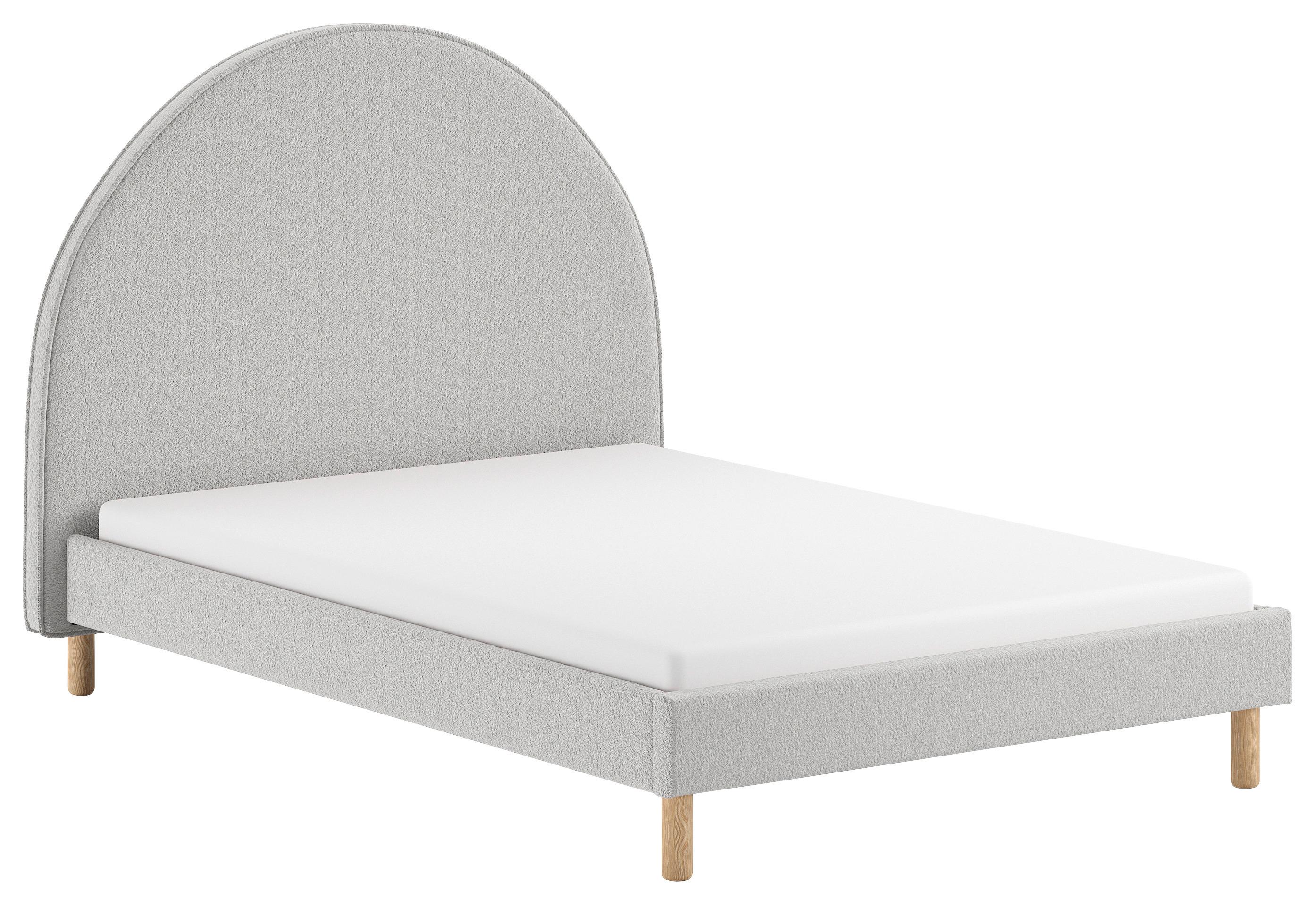 Kinder-/Juniorbett Moon ca. 140x200 cm Grau - Naturfarben/Grau, ROMANTIK / LANDHAUS, Holz/Textil (140/200cm) - MID.YOU
