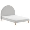 Kinder-/Juniorbett Moon ca. 140x200 cm Grau - Naturfarben/Grau, ROMANTIK / LANDHAUS, Holz/Textil (140/200cm) - MID.YOU