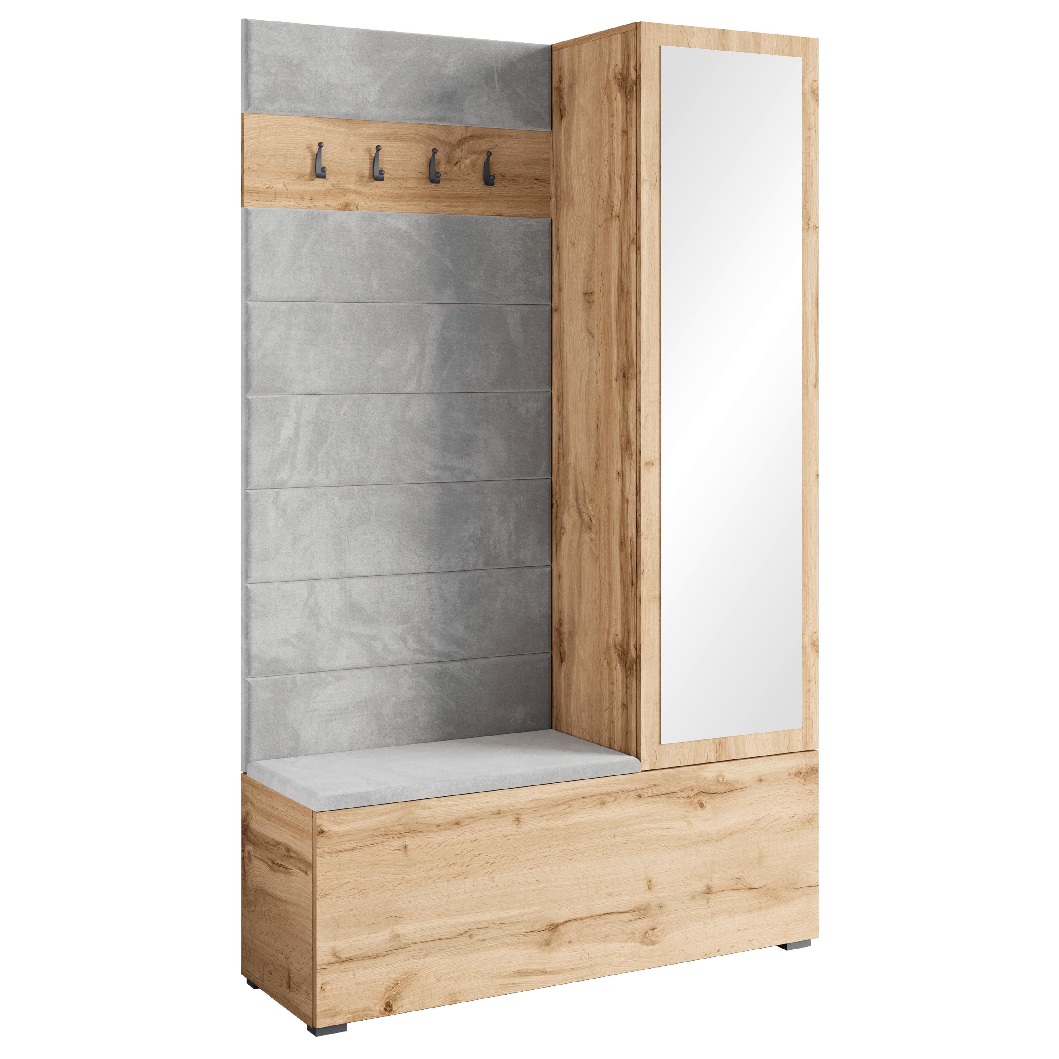 GARDEROBE GARDEROBE TEJO II - Eiche Wotan, Design, Holzwerkstoff (115/192/37,5cm) - Livetastic