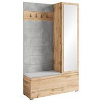 GARDEROBE GARDEROBE TEJO II - Eiche Wotan, Design, Holzwerkstoff (115/192/37,5cm) - Livetastic