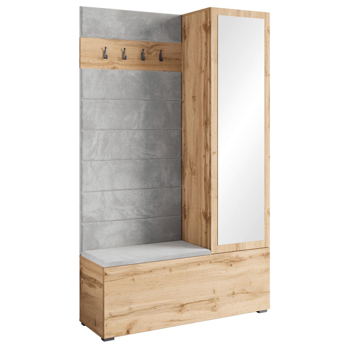 GARDEROBE GARDEROBE TEJO II - Eiche Wotan, Design, Holzwerkstoff (115/192/37,5cm) - Livetastic