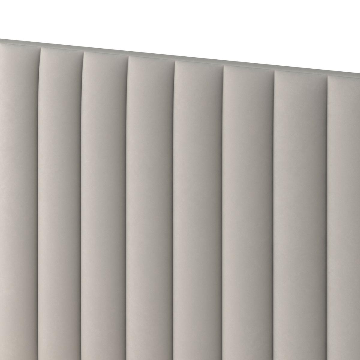 Oblazinjena Postelja Mona - svetlo rjava/črna, Moderno, kovina/tekstil (180/200cm) - Bessagi Home