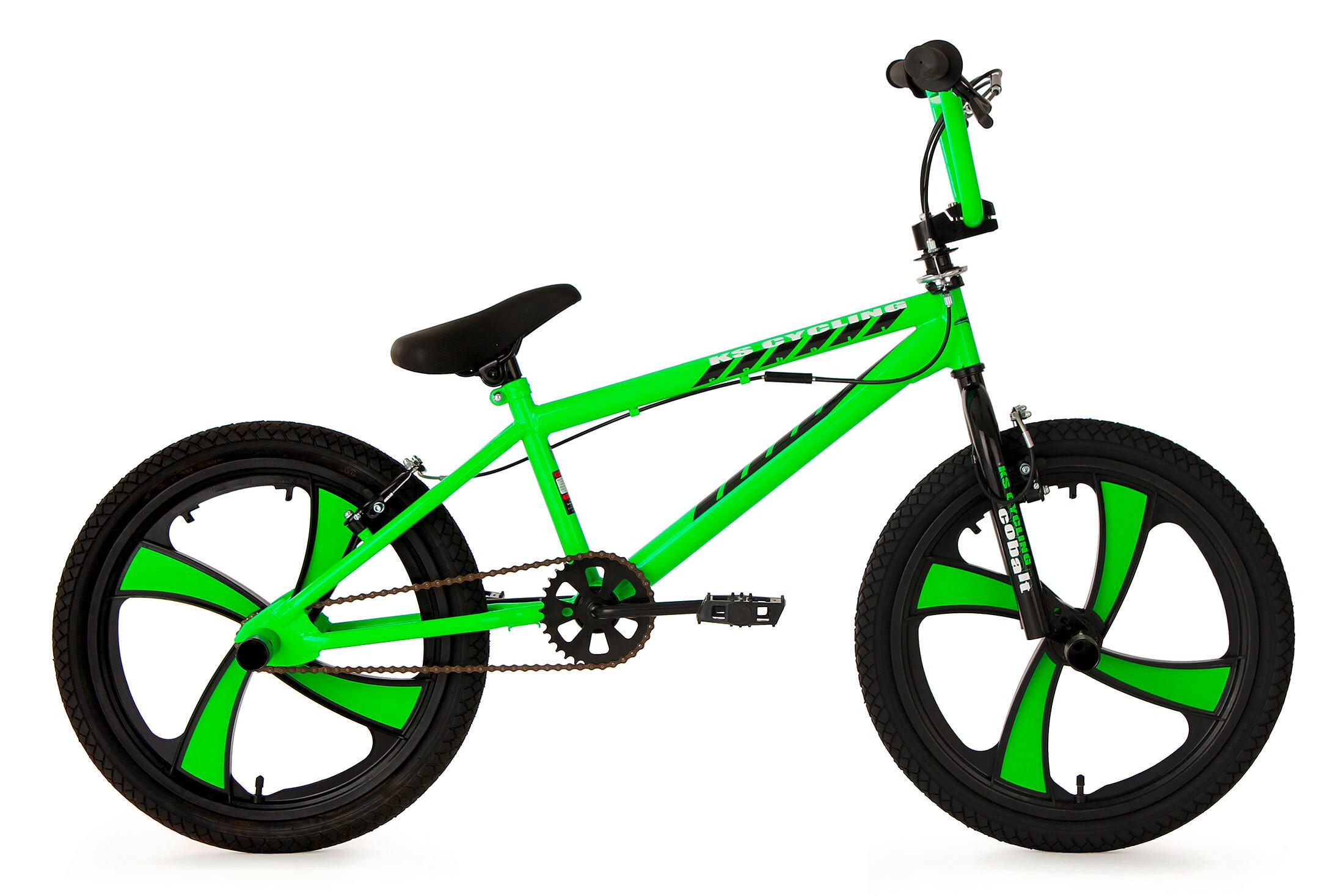 BMX Freestyle 20" 522B - Schwarz/Grün, Basics, Metall - KS Cycling