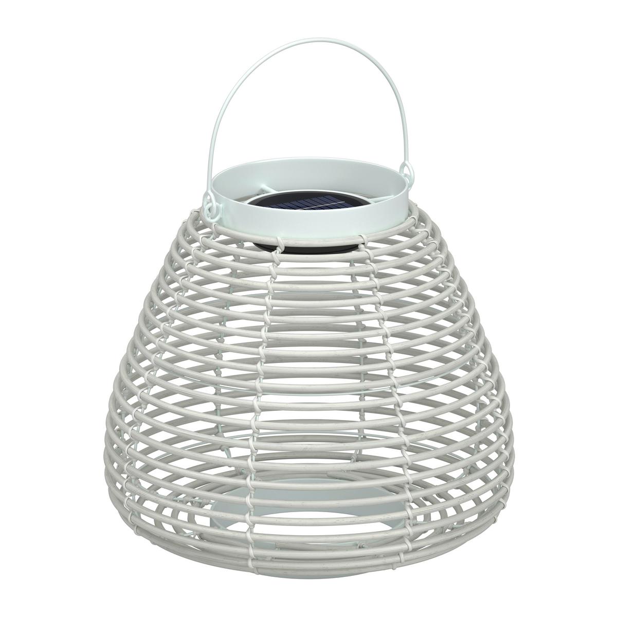 Solarleuchte Anina Weiß Metall/Kunststoff - Weiß, MODERN, Kunststoff/Metall (31/29/31cm) - Bessagi Garden