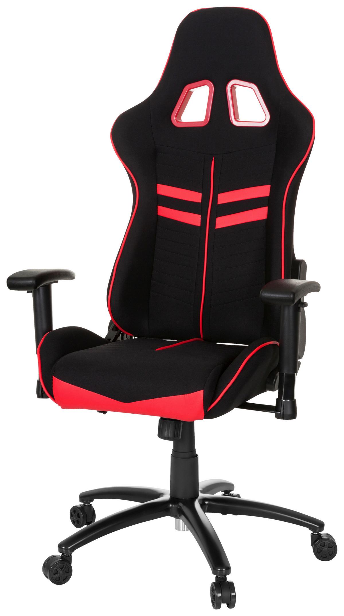 Gaming Stol League Pro I, Črna, Rdeča - rdeča/črna, Moderno, kovina/umetna masa (72/138/63cm) - MID.YOU