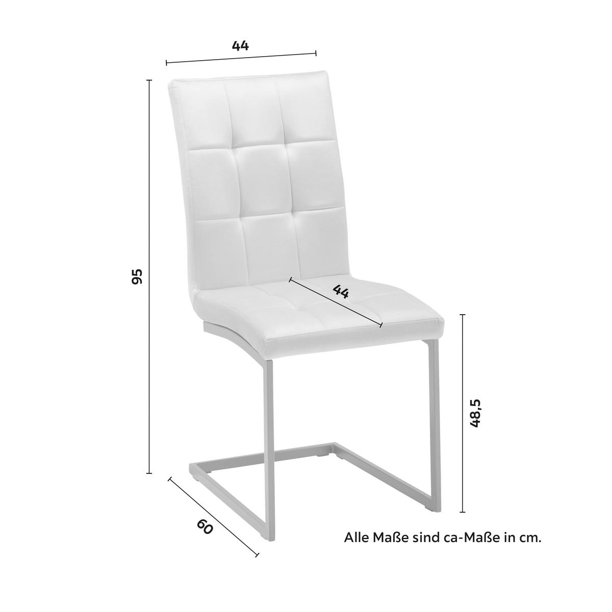 ZESTAW KRZESEŁ NA PŁOZIE MELA - taupe, Modern, metal/tkanina (44/95/60cm) - Bessagi Home