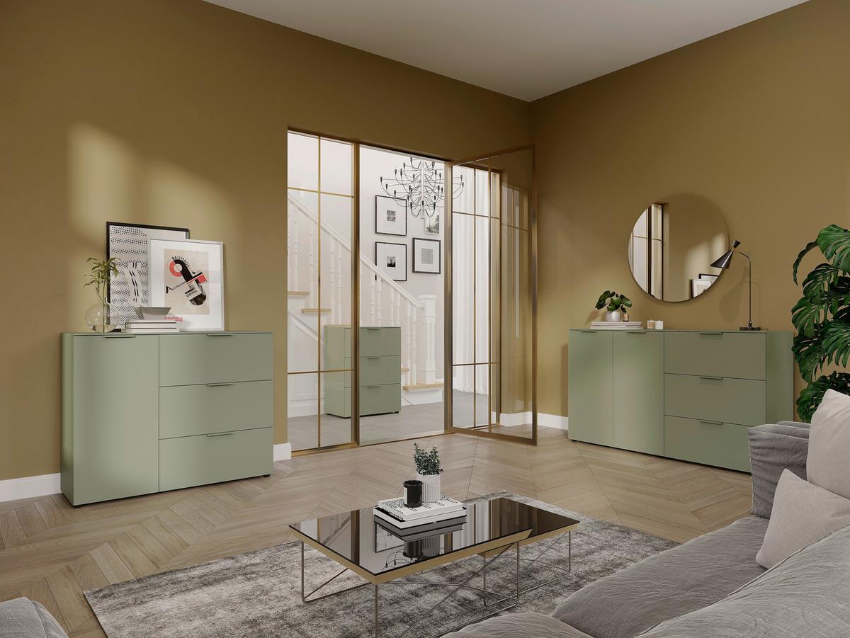 Sideboard Gw-Savoca - Grün, Modern, Holzwerkstoff/Metall (151/98/40cm) - Mömax