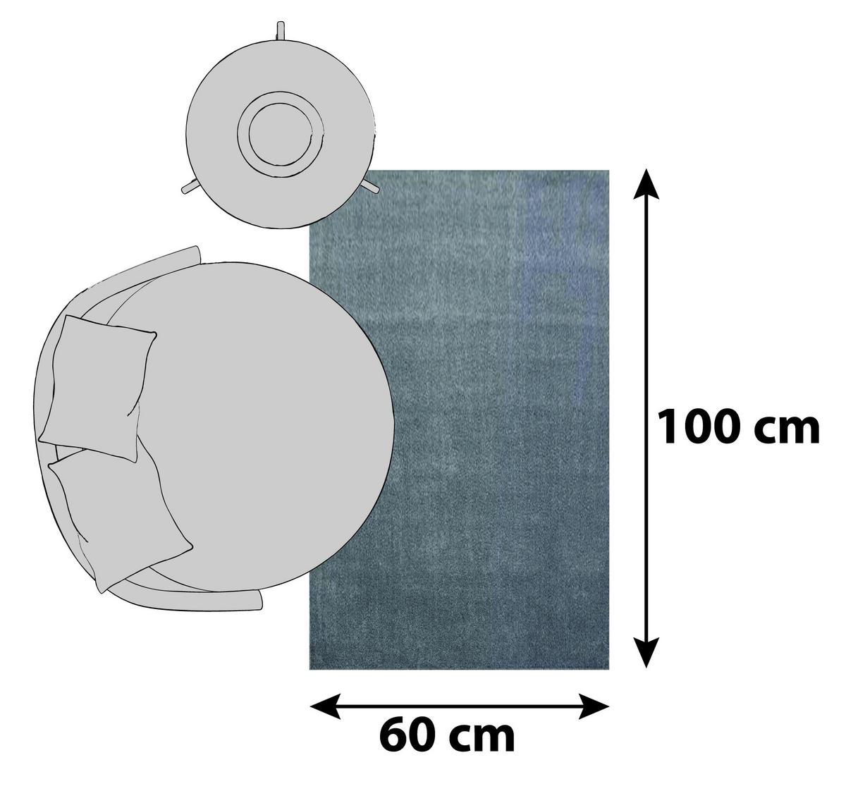Preproga Z Visokim Florom Ata, Svetlo Siva, 60x100cm - svetlo siva, Design, tekstil (60/100cm) - Novel