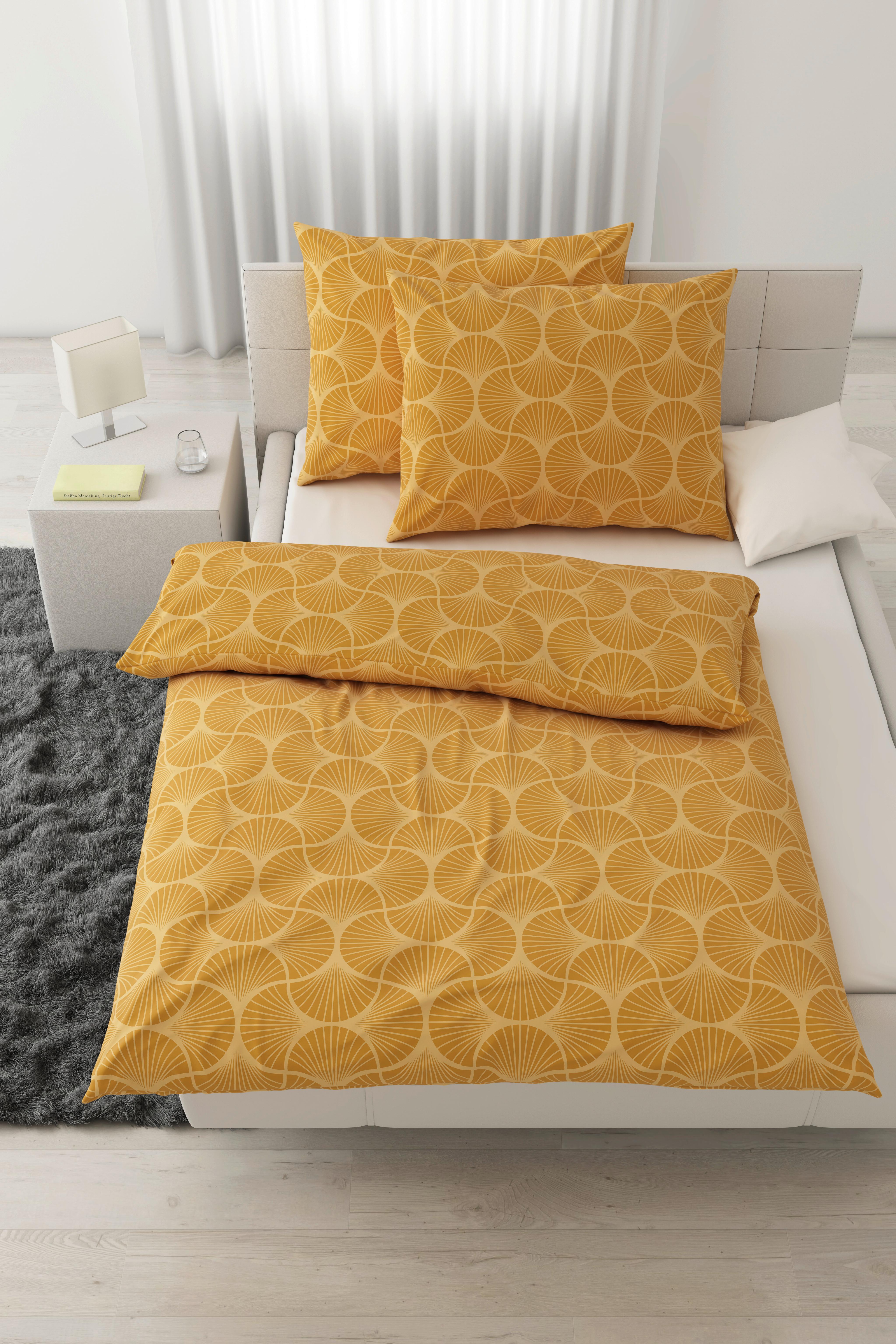 Bettwäsche Finn XXL Gelb ca. 200x220cm - Gelb, MODERN, Textil (200/220cm) - Modern Living