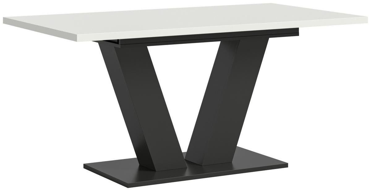 Raztegljiva Miza Marlon V 150 Az, Bela, Temno Siva - bela, Trend, leseni material (150-190/90/75cm)